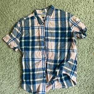 Crew short sleeve mens button up